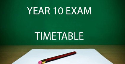 Year 10 Exam Timetable (January 2016)